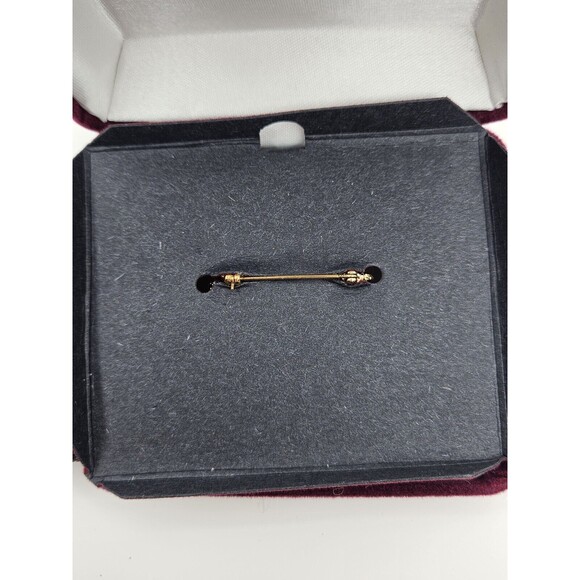 Camrose & Kross Jacqueline Kennedy Pin Brooch Faux Emerald, Pearl & Crystals - Picture 5 of 12